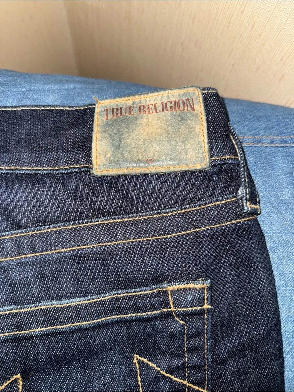 True Religion Men’s Dark Indigo Slim Straight Jeans